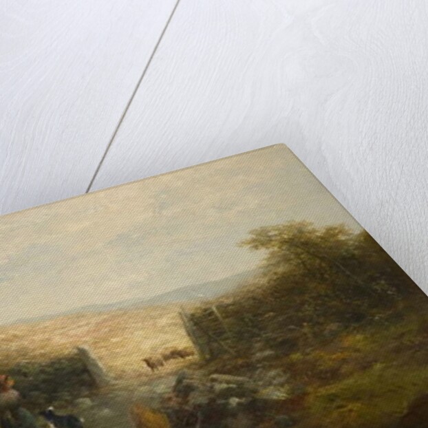 Shepherdess with Sheep by William Linnell