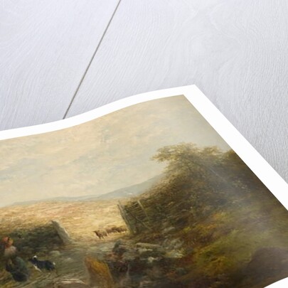 Shepherdess with Sheep by William Linnell