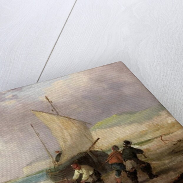 Coast Scene with Fishing Boats by George Balmer