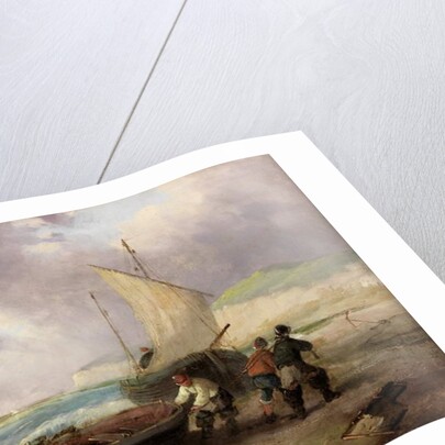 Coast Scene with Fishing Boats by George Balmer