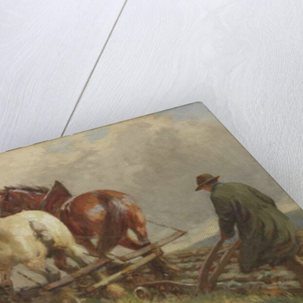 Ploughing, c.1900-19 by John Atkinson