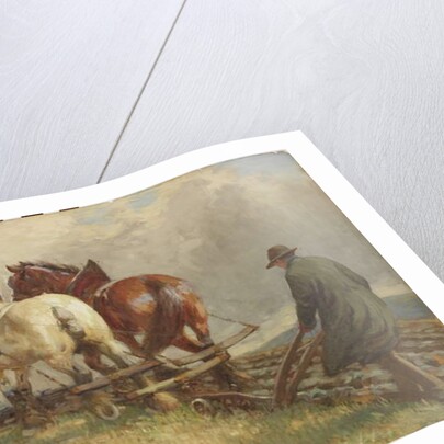 Ploughing, c.1900-19 by John Atkinson
