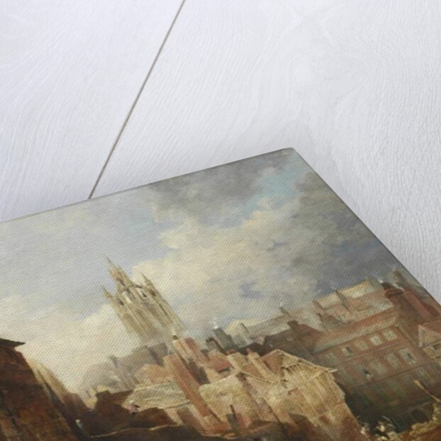 Excavations for the High Level Bridge, Newcastle upon Tyne, c.1846 by Thomas Miles Richardson