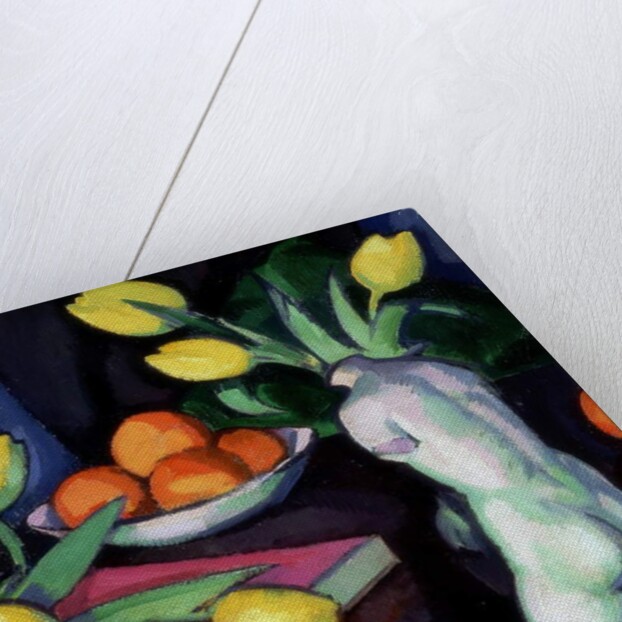 Yellow Tulips and Statuette by Samuel John Peploe