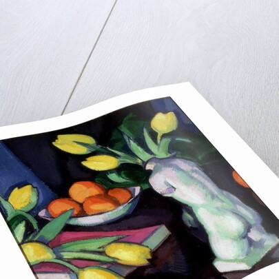 Yellow Tulips and Statuette by Samuel John Peploe