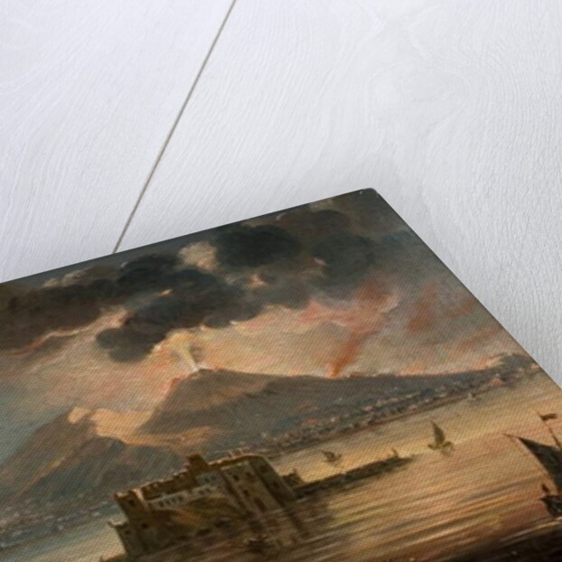 Naples at Night with Vesuvius Erupting by Pietro Antoniani