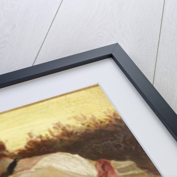 Girl on a Balcony Watching a Couple by a Lake by Philip Richard Morris