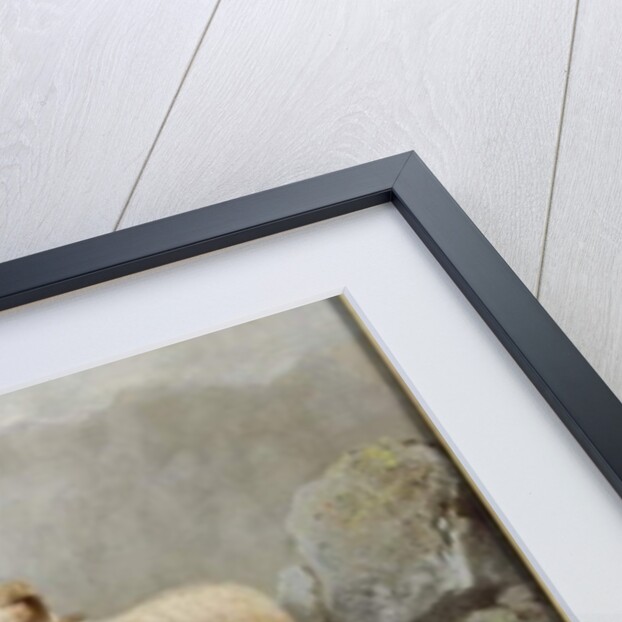 Sheep on a Cliff Edge, c.1865-68 by George Hepper