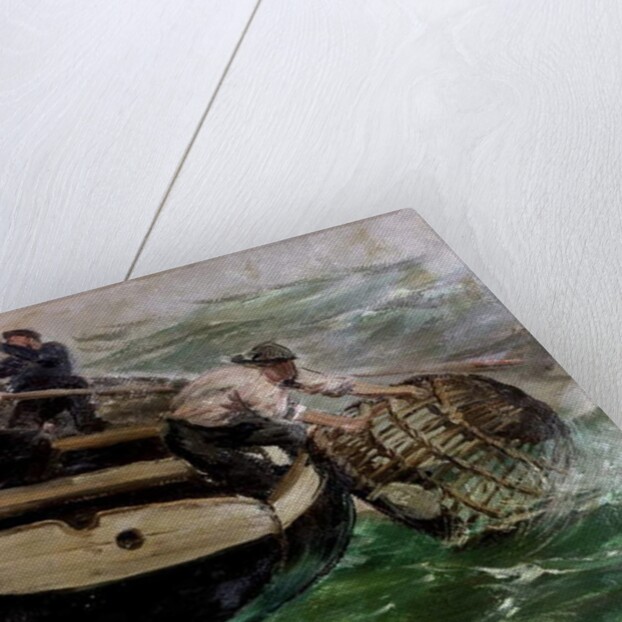 Hauling in Lobster Pots by Charles Napier Hemy