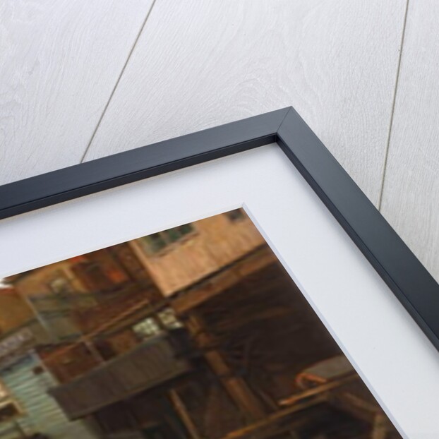 London River - The Limehouse Barge-Builders, 1877 by Charles Napier Hemy