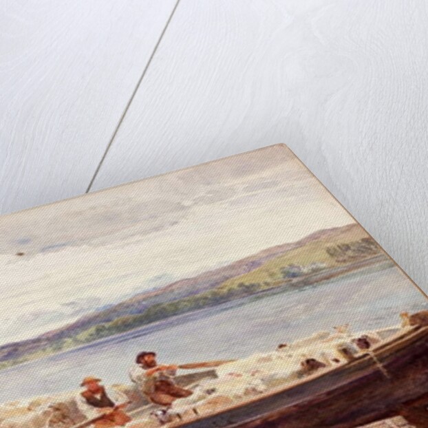 Ferrying Sheep on a Scottish Loch by John Isaac Richardson