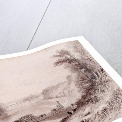 The River Wall at Wylam Scars by John Wilson Carmichael