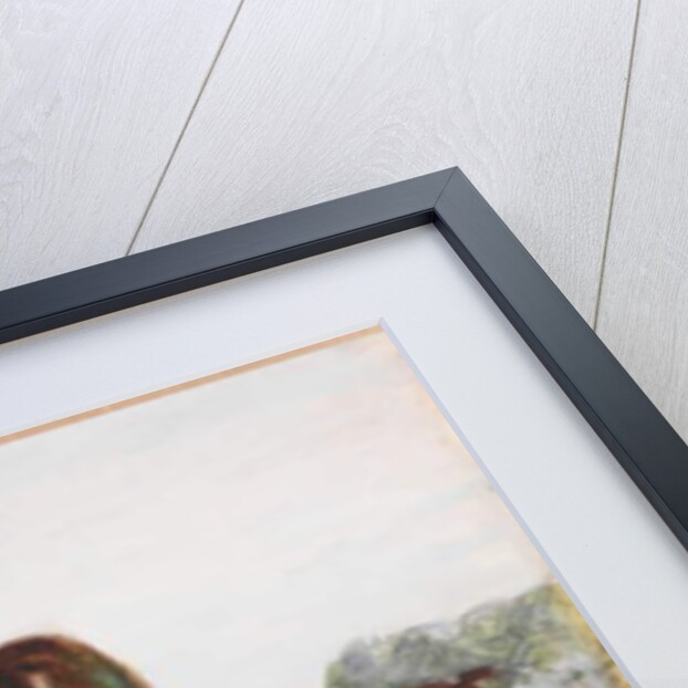 Three Horses and a Green-Roofed Caravan by John Atkinson