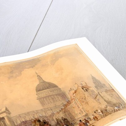 The Post Office, St Martins le Grand, London, with St Paul's in the Distance by William Clarkson Stanfield