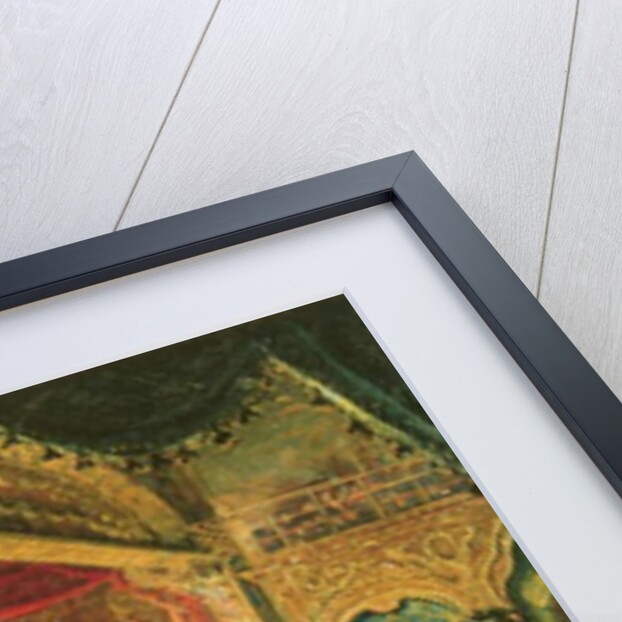 A Scene in a Theatre: A Performance Seen from a Box in which Three figures are Standing, 1908 by James Dickson Innes