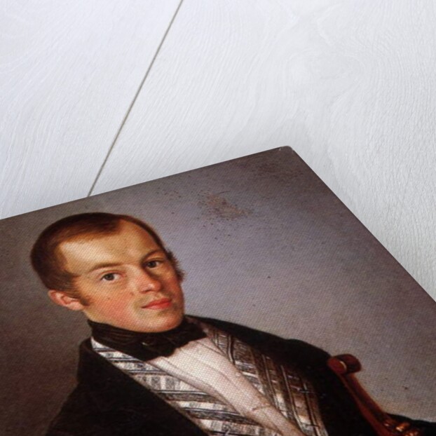 A man with a book in his hand, 1840 by French School