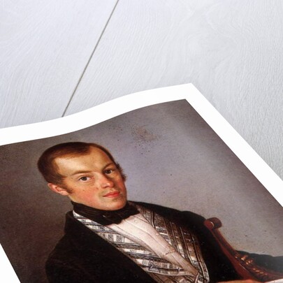 A man with a book in his hand, 1840 by French School