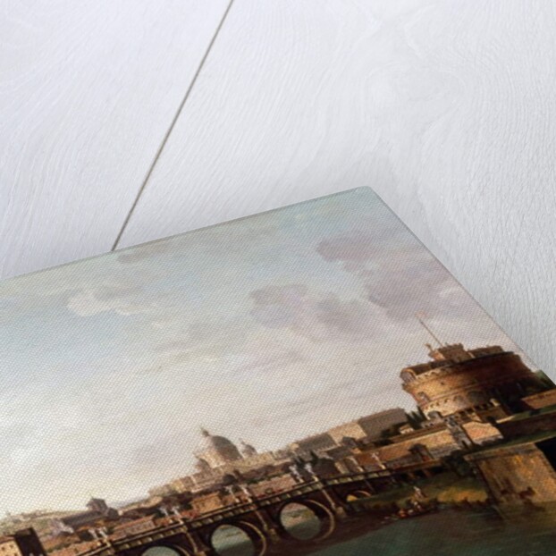 Rome, A View of the Tiber with the Castel Sant'angelo and Saint Peter's Basilica by Antonio Joli