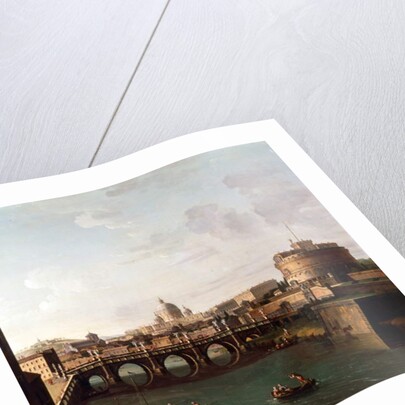 Rome, A View of the Tiber with the Castel Sant'angelo and Saint Peter's Basilica by Antonio Joli