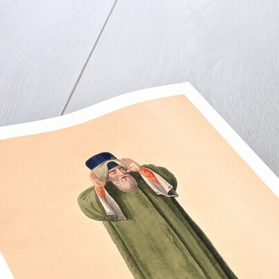 Imam Calling to Prayer, probably by Cousinery, Ottoman period, third quarter of 18th century by French School