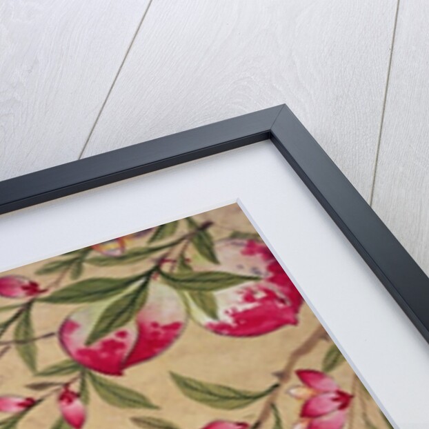 One of a series of paintings of birds and fruit, late 19th century by Guochen Wang