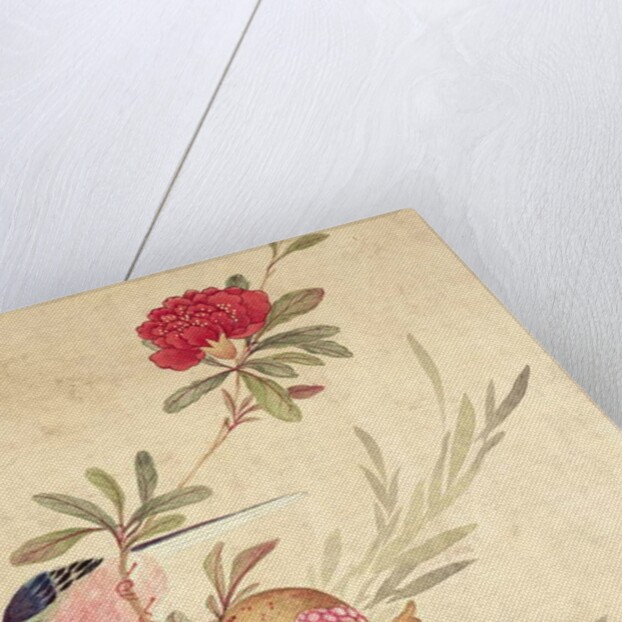 One of a series of paintings of birds and fruit, late 19th century by Guochen Wang