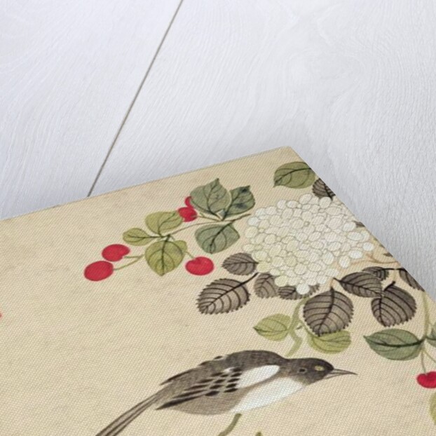 One of a series of paintings of birds and fruit, late 19th century by Guochen Wang