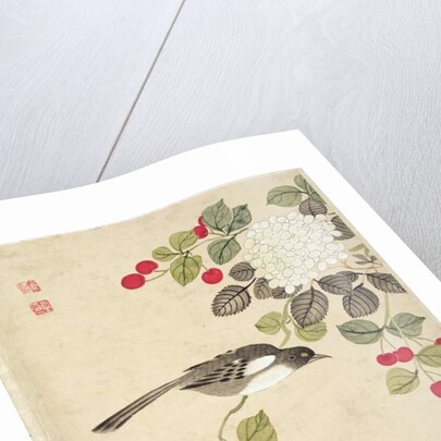 One of a series of paintings of birds and fruit, late 19th century by Guochen Wang
