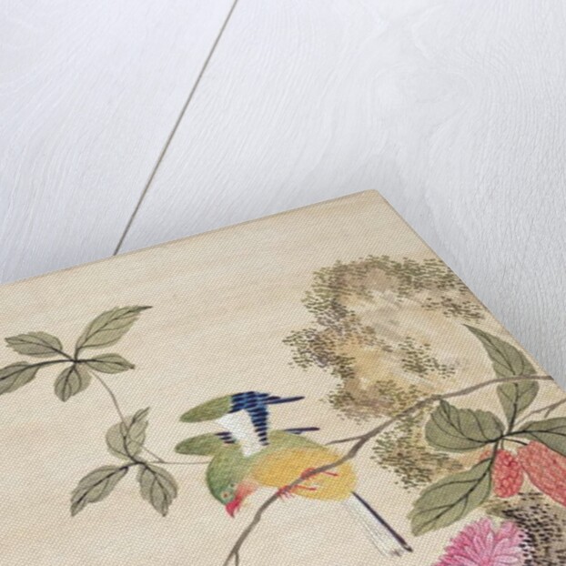 One of a series of paintings of birds and fruit, late 19th century by Guochen Wang