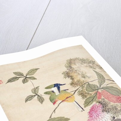 One of a series of paintings of birds and fruit, late 19th century by Guochen Wang