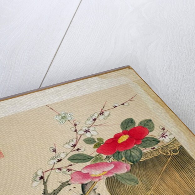 One of a series of paintings of flowers and insects, late 19th century by Hua Liu