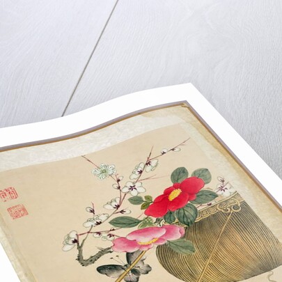 One of a series of paintings of flowers and insects, late 19th century by Hua Liu