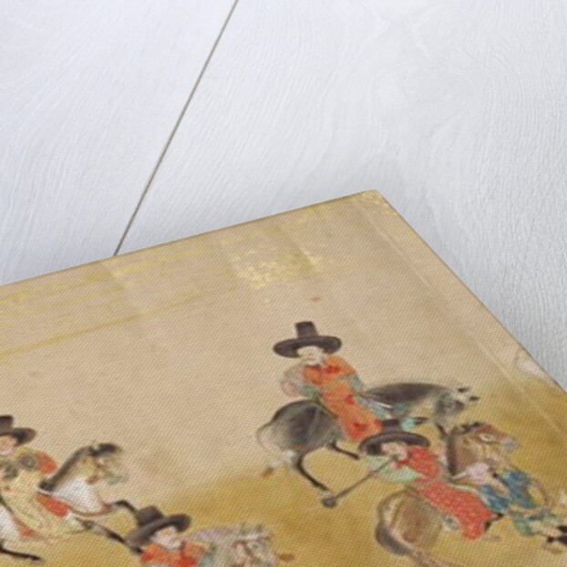 Sixth Korean Embassy to Japan in Meireki 1 at the time of Tokugawa Ietsuna's succession in 1651, possibly by Kano Masunobu by Japanese School