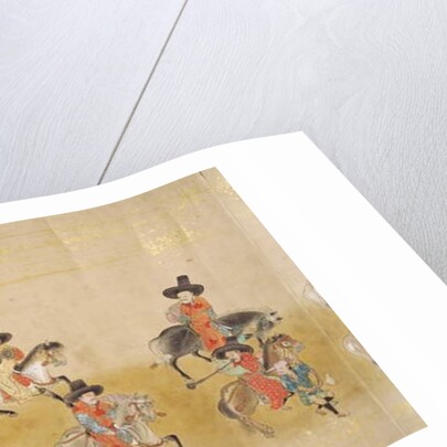 Sixth Korean Embassy to Japan in Meireki 1 at the time of Tokugawa Ietsuna's succession in 1651, possibly by Kano Masunobu by Japanese School