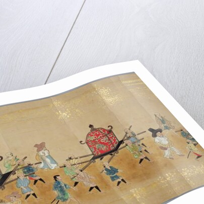 Sixth Korean Embassy to Japan in Meireki 1 at the time of Tokugawa Ietsuna's succession in 1651, possibly by Kano Masunobu by Japanese School