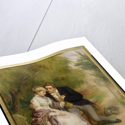 The Lover's Seat: Shelley and Mary Godwin in Old St. Pancras Churchyard, 1877 by William Powell Frith