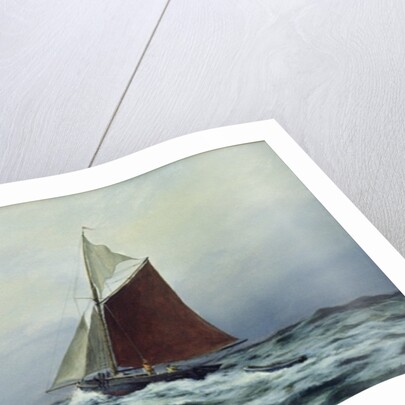 Making sail after a blow, 1983 by Vic Trevett
