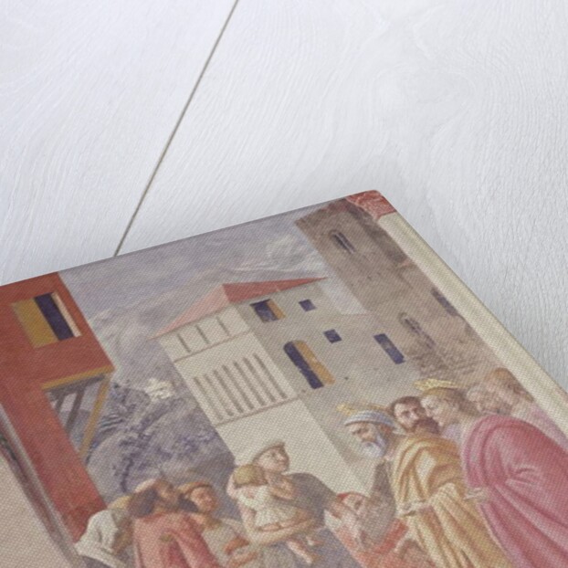 The Distribution of Alms and Death of Ananias by Tommaso Masaccio