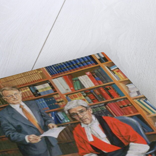 Mr Justice Moses with his Clerk John Furey, 2000 by Vincent Yorke