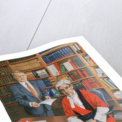 Mr Justice Moses with his Clerk John Furey, 2000 by Vincent Yorke