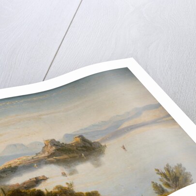 Albanian Mountains with Corfu in Distance by William James Linton