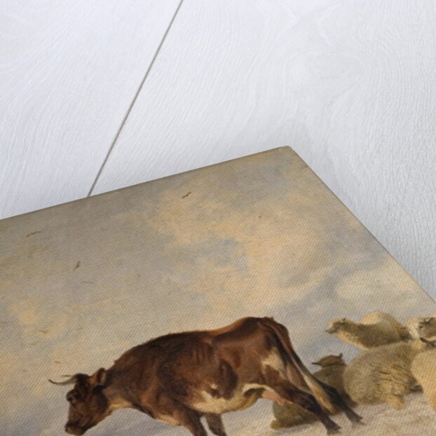 Cows and Sheep in Snowscape, 1864 by Thomas Sidney Cooper