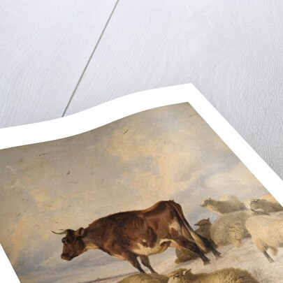 Cows and Sheep in Snowscape, 1864 by Thomas Sidney Cooper