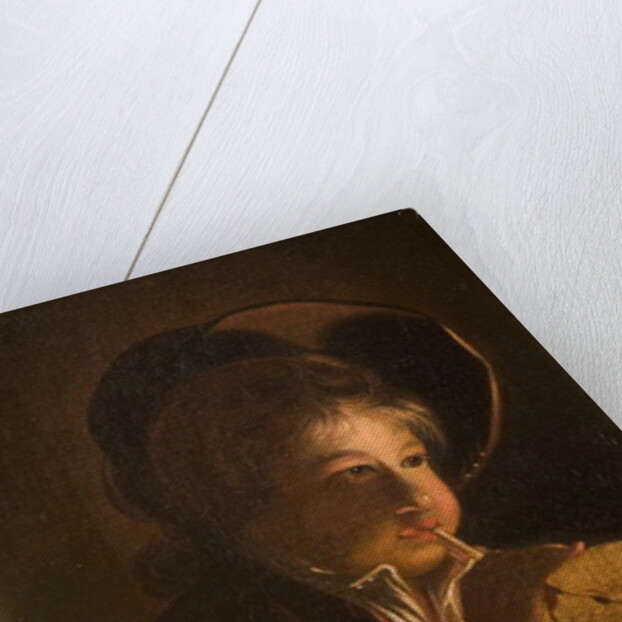 Boy Blowing a Bladder in Candlelight by Joseph Wright of Derby (after)