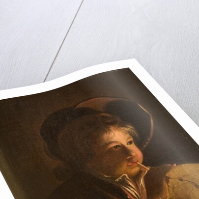 Boy Blowing a Bladder in Candlelight by Joseph Wright of Derby (after)