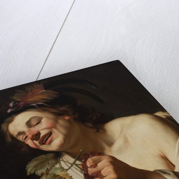 Smiling Young Man Squeezing Grapes, 1622 by Gerrit van Honthorst