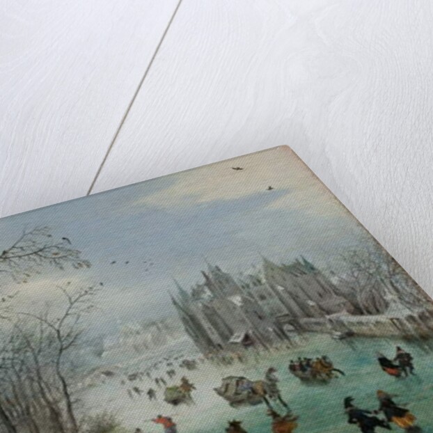 Winter Landscape with Skaters near a Castle, 1615 by Adriaen Pietersz. van de Venne