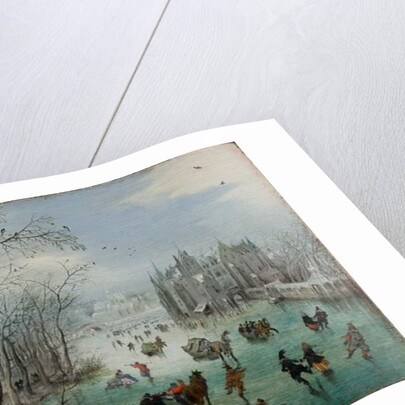 Winter Landscape with Skaters near a Castle, 1615 by Adriaen Pietersz. van de Venne