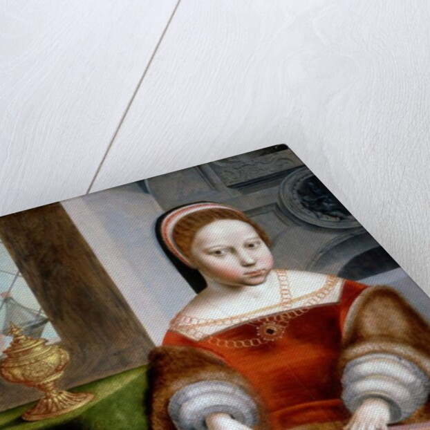 Young Woman playing a Clavichord by Jan van Sanders Hemessen