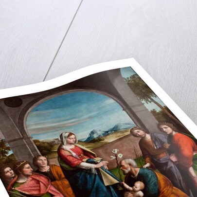 The Holy Family and Saints by Niccolo Pisano